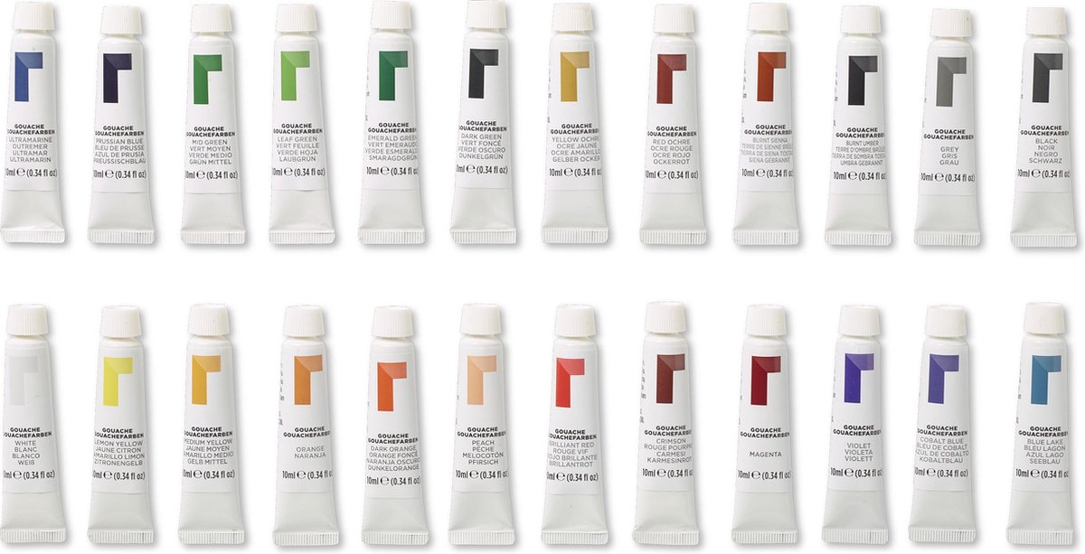 Reeves Gouache Set 24 x 10ml bol