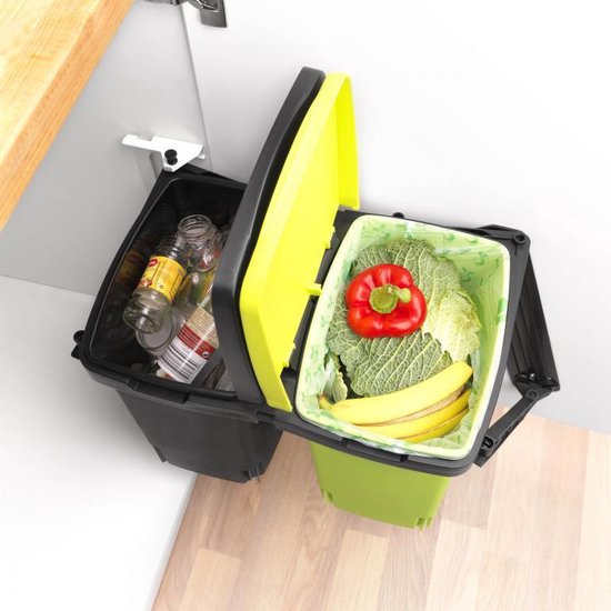 Brabantia Recycle BuiltIn Bin Prullenbak 2 x 10 l Zwart