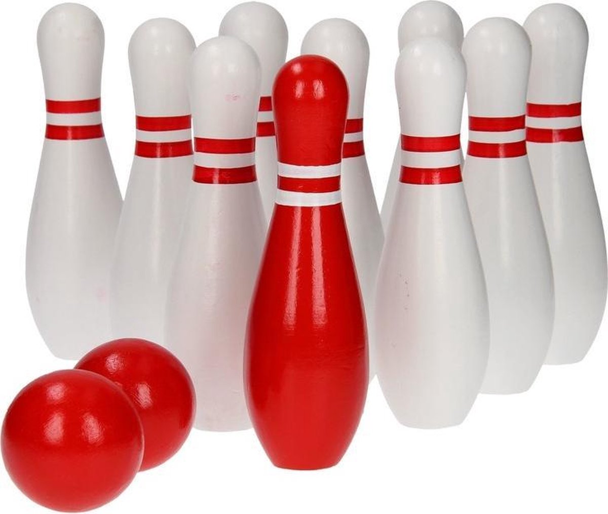 Speelgoed houten bowlingset/kegelspel 12-delig - Bowlen - Kegelen -  Buitenspeelgoed |... | bol.com