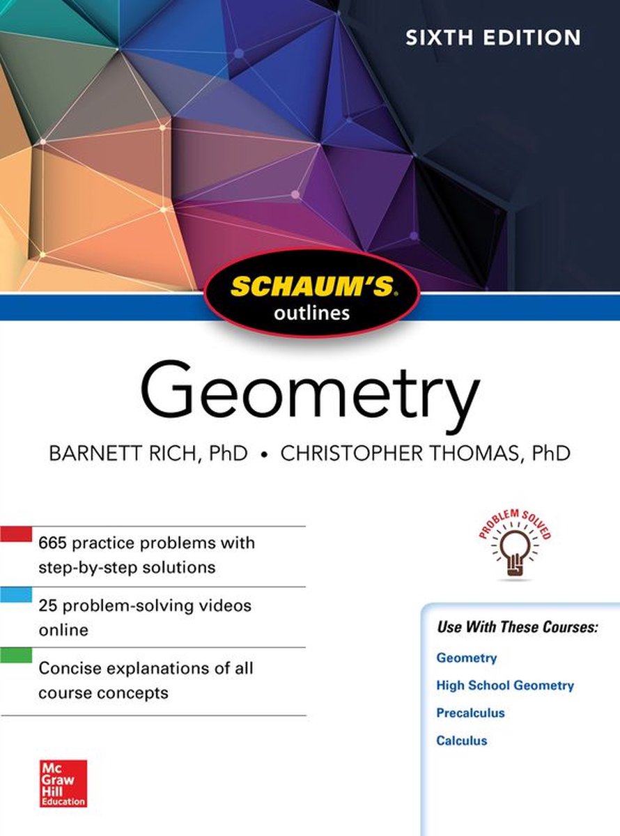 Omslag van Schaum's Outline of Geometry, Sixth Edition