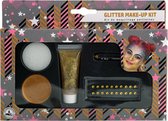 GOODMARK - Goudkleurige glitter schmink set