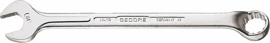 Zilverkleurige steeksleutel, Gedore 13mm. Made in Germany.