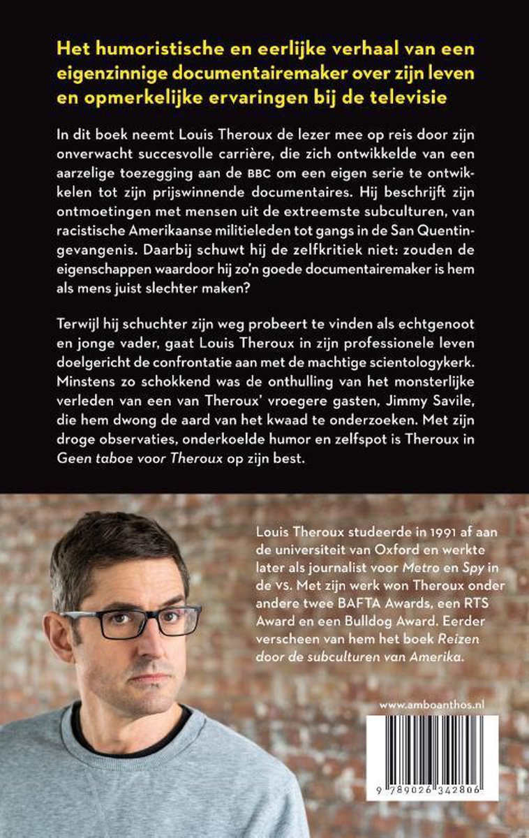 Geen taboe voor Theroux - back cover