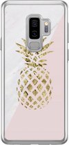 Samsung S9 Plus hoesje siliconen - Ananas | Samsung Galaxy S9 Plus case | grijs | TPU backcover transparant