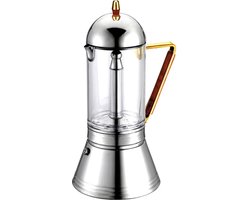 G.A.T. Italia Cristal RVS 4-kops - Percolator 200ml - Inductie - Made in Italy