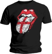 Rolling Stones Heren Tshirt -XL- England Tongue Zwart