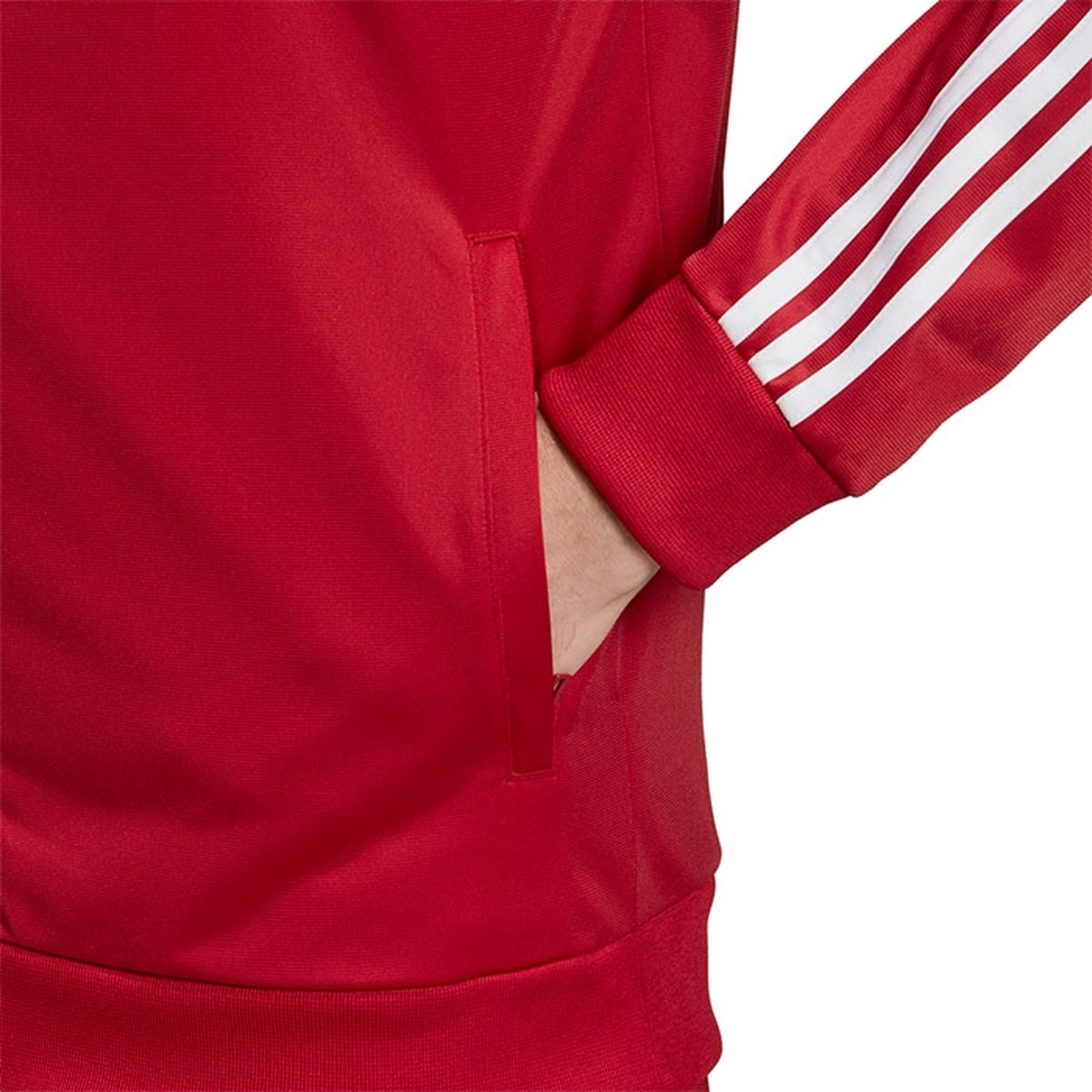 adidas Essentials 3 Stripes vest heren rood/wit | bol.com