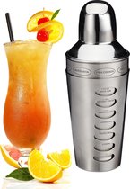 Relaxdays cocktailshaker - cocktail mixer - roestvrij staal - 600 ml - accessoires