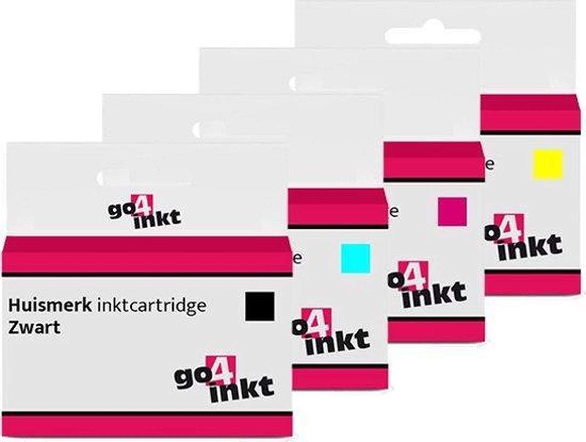 Go4inkt compatible met Brother LC-221 bk/c/m/y inkt cartridge multipack - 4 stuks - Zwart, Cyaan, Magenta, Yellow