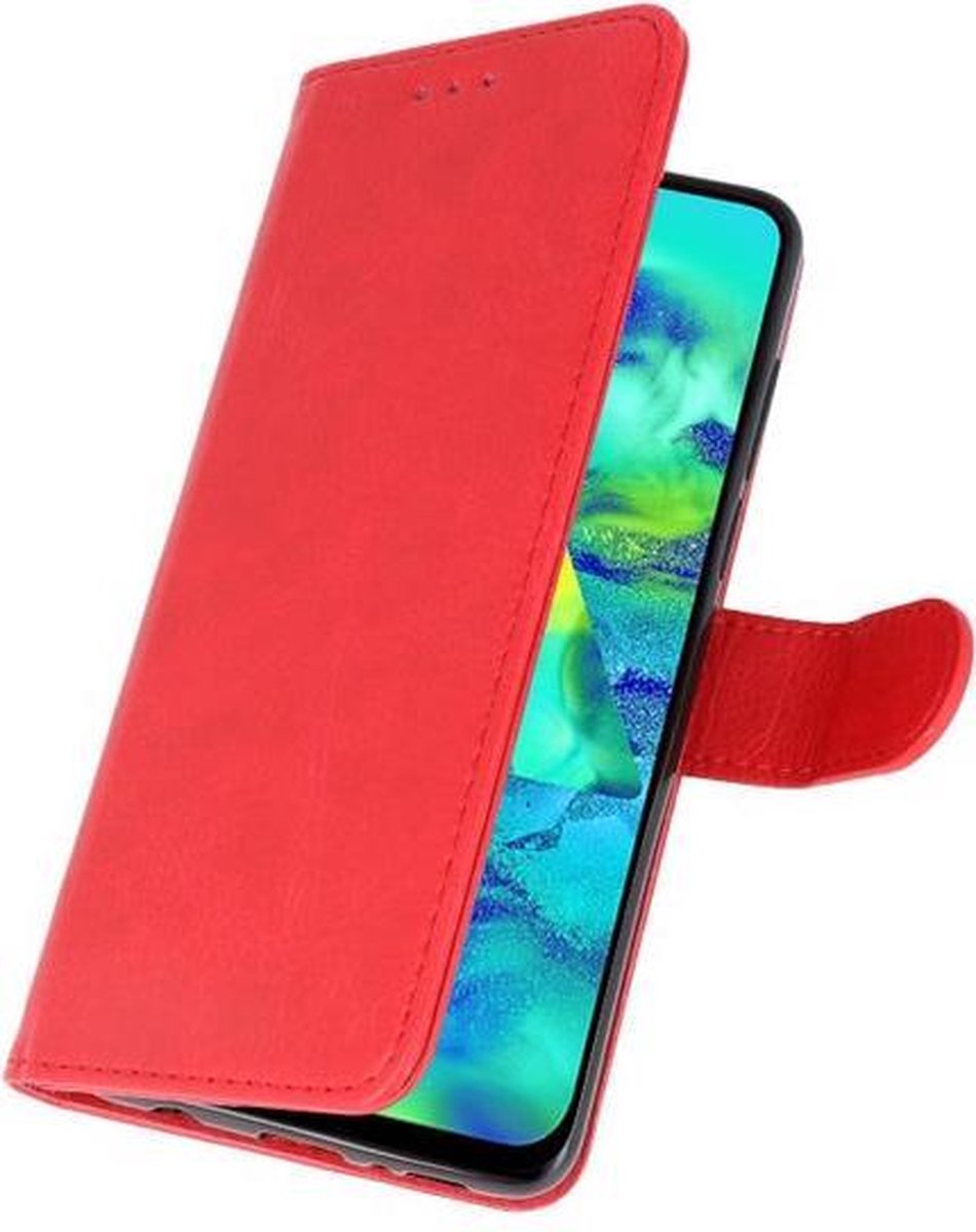 Bookstyle Wallet Cases Hoes Geschikt voor Samsung Galaxy Note 10 Rood