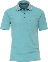 Casa Moda Polo Tuurkoois Groen Plain Met Borstzak - 3XL