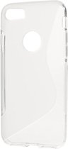 Shop4 - Geschikt voor iPhone SE (2022) / SE (2020) / 8 / 7 Hoesje - Zachte Back Case S Shape Transparant