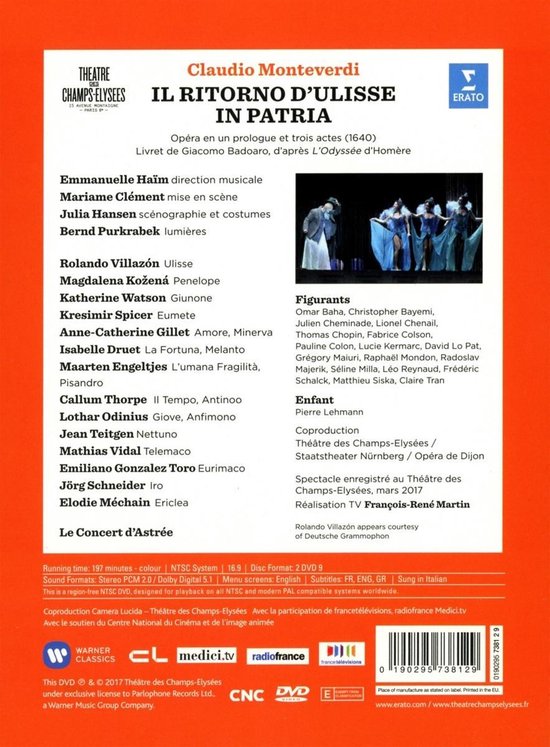 Monteverdi: Il Ritorno Di Ulisse In Patria (Theatre Des Champs