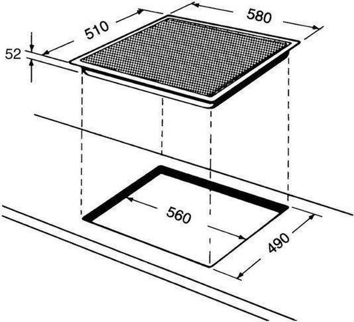 AKT 809 NE Piano cottura vetroceramica Whirlpool cm.60 