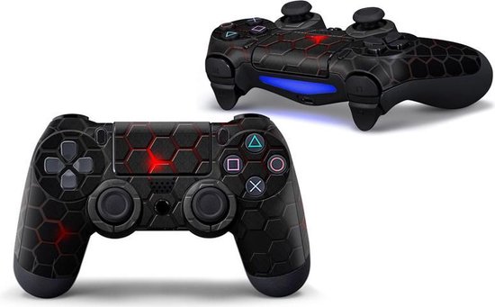 PS4 dualshock Controller PlayStation sticker skin | Carbon Red