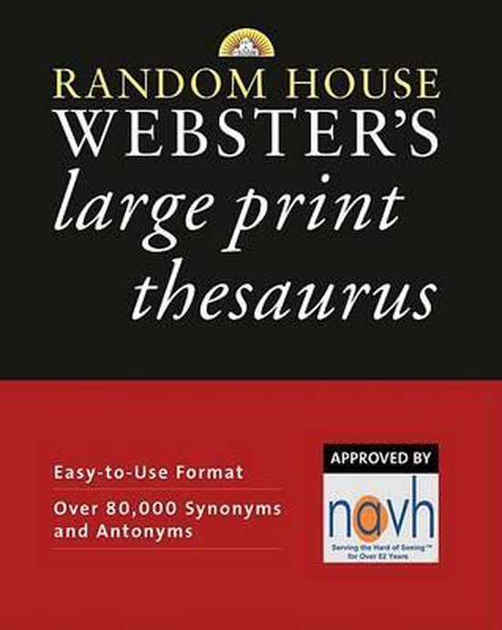 Random House ster's Large Print Thesaurus, Random House