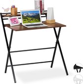Bol.com Relaxdays bureau klapbaar - computertafel - ruimtebesparend - tafel - laptoptafel - Hout / zwart aanbieding