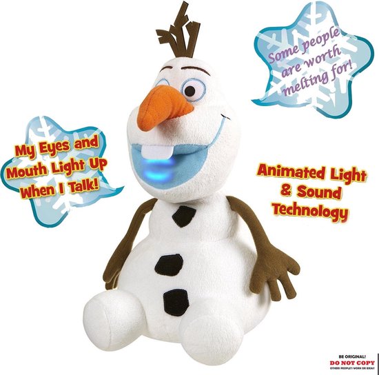 Disney Frozen Knuffel Olaf Met Licht En Geluid Cm Bol Com