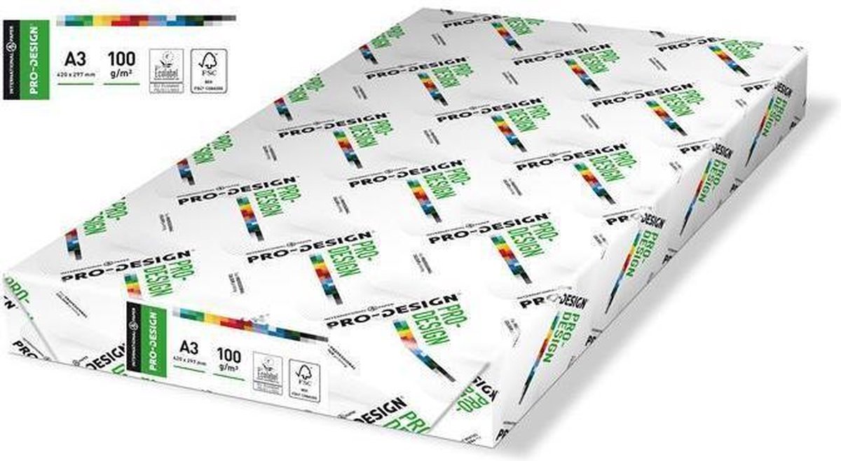 Pro Design A3 100gram kleuren print papier