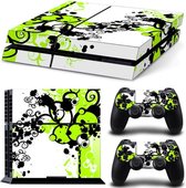 Playstation 4 Sticker | PS4 Console Skin | Green Paint | PS4 Groene Verf Sticker | Console Skin + 2 Controller Skins