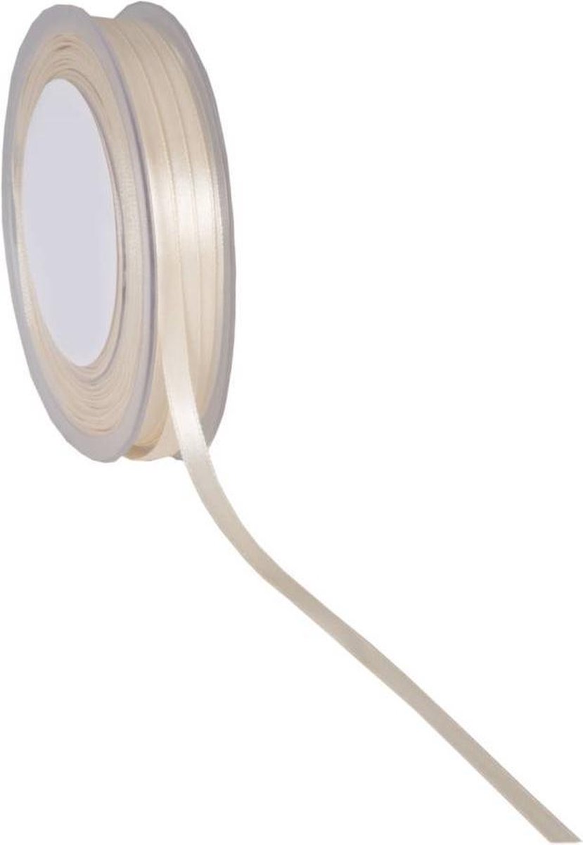 Clayre & Eef 8.DFS11.02 - PL-Double Face Satin - 6 mm x 50 mtr - katoen - 02-Champagne