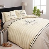 Dreamhouse Bedding La Maison - Dekbedovertrek - Eenpersoons - 140x200/220 + 1 kussensloop 60x70 - Creme