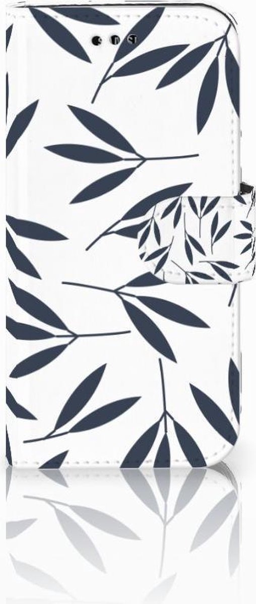 Samsung Galaxy A3 2017 Hoesje Leaves Blue