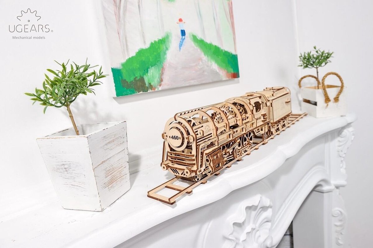 Ugears Modelbouw Hout Locomotief — afbeelding 17