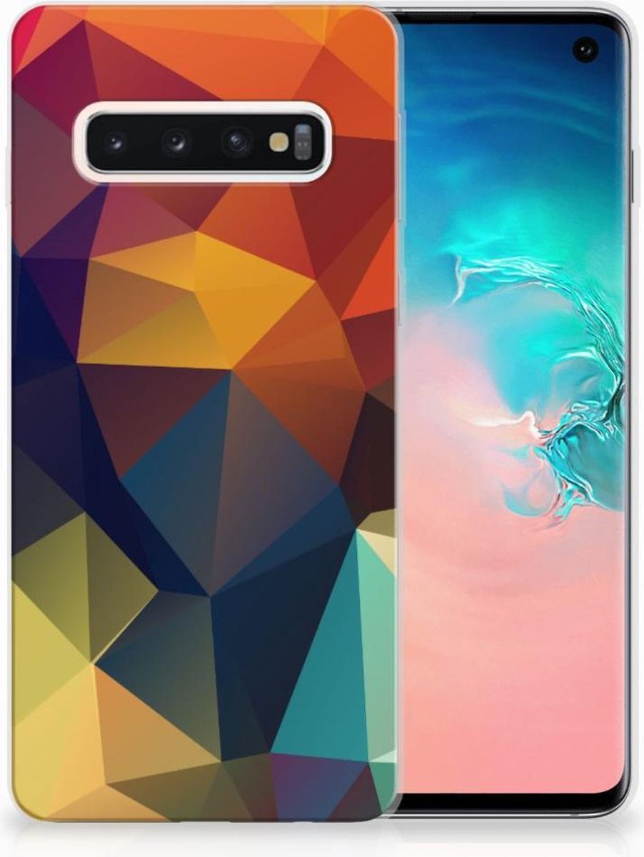 Samsung Galaxy S10 TPU Hoesje Polygon Color