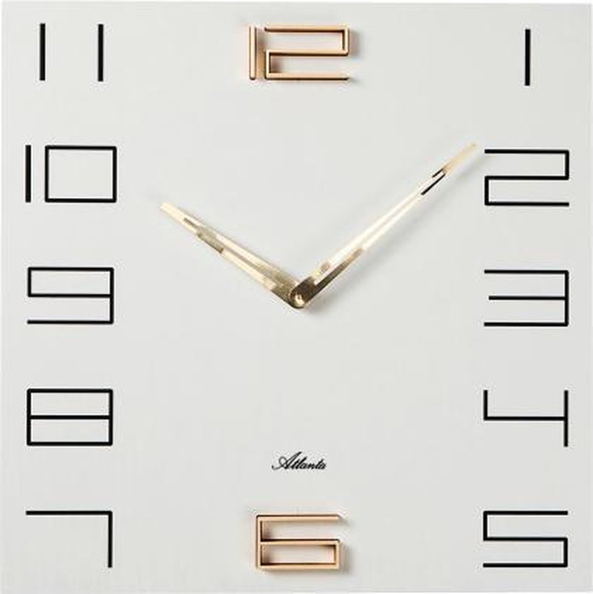 Wandklok Wit en Goud modern design