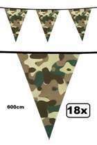 18x Vlaggenlijn Camouflage 6 meter