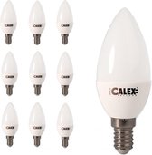 10 Stuks Calex LED Warmwit Kaarslamp 240V 3W E14 B38, 250 lumen 2700K 25.000 uur
