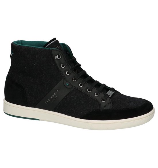 Ted Baker - Miykal - Sneaker hoog gekleed - Heren - Maat 46 - Zwart - Black  Wool/Leather | bol.com