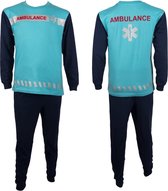 Fun2wear - Ambulance - Kinder - Baby /Peuter/Kleuter/ Kinder pyjama - Blauw - Maat 146/152