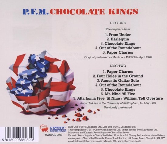 Chocolate Kings, P.F.M. Muziek bol