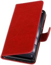 Rood Pull-Up Booktype Hoesje voor XiaoMi Mi 8 Lite