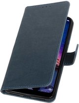 Blauw Pull-Up Booktype Hoesje voor XiaoMi Redmi Note 6 Pro