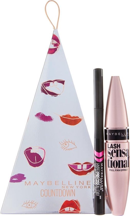 Maybelline Lash Sensational Mascara en Hyper Precise liner Giftset - Make-up Geschenkset - Maybelline