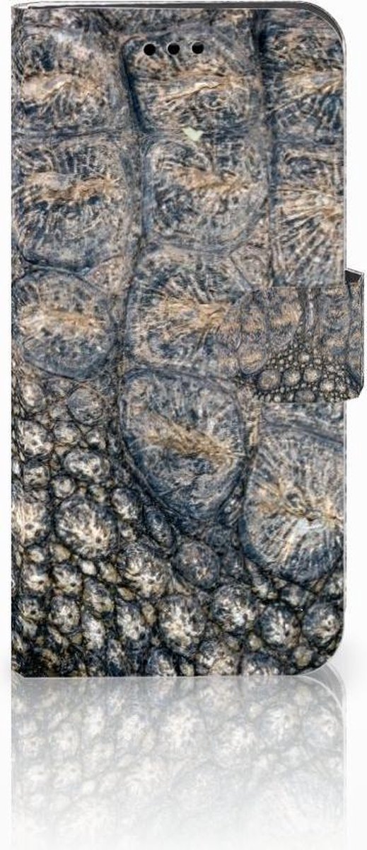 Huawei P10 Lite Telefoonhoesje met Pasjes Krokodillenprint