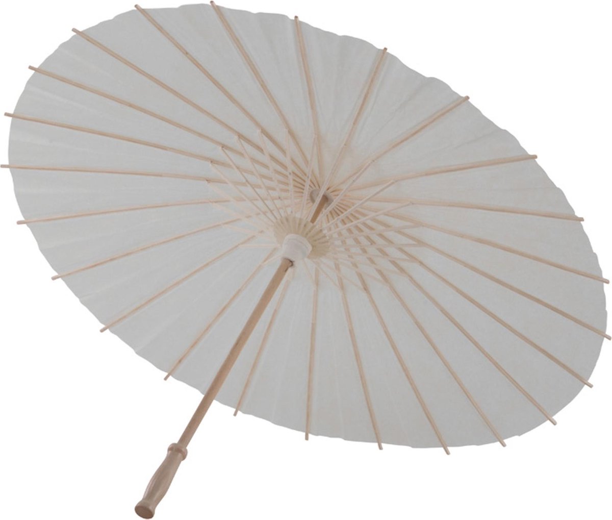Carnival Toys Paraplu Oosters 60 Cm Papier Beige/wit