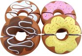 Mama Memo Donuts Hout 6 Cm Bruin 4 Stuks