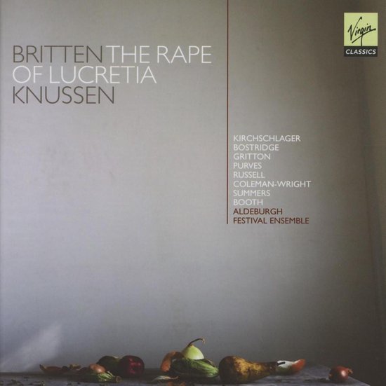 Britten The Rape of Lucretia, met fruit en groenten op een tafel.