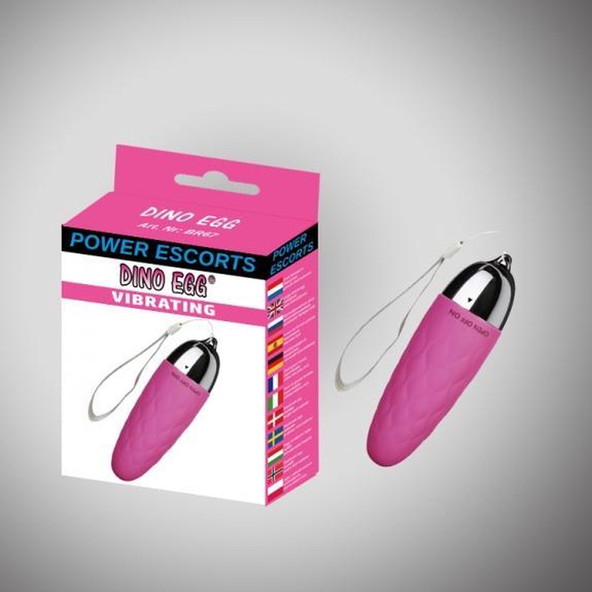 Power Escorts Dino Egg Vibrerend Ei - 11,5 CM - Roze - BR67