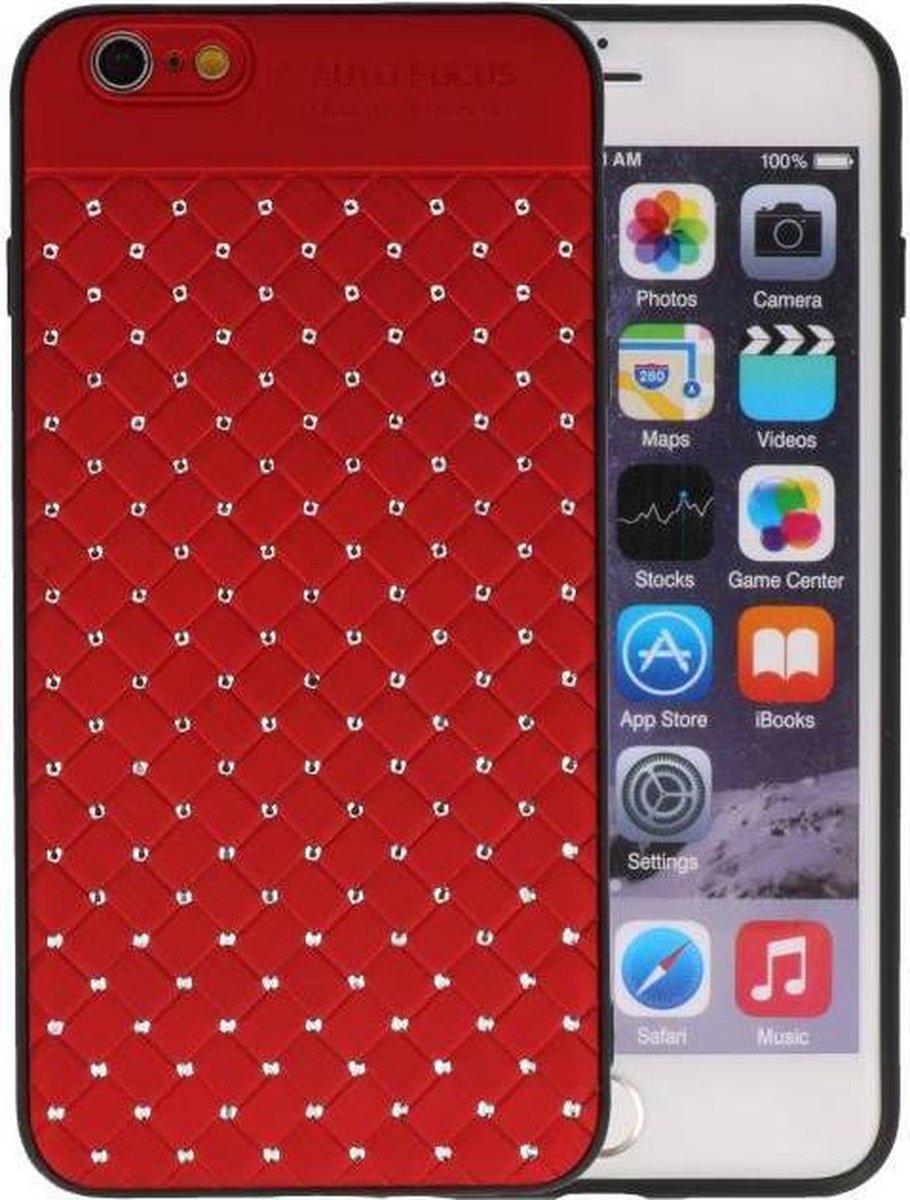 Witte Chique Hard Cases - Hoesje Geschikt voor iPhone 6 Plus Rood