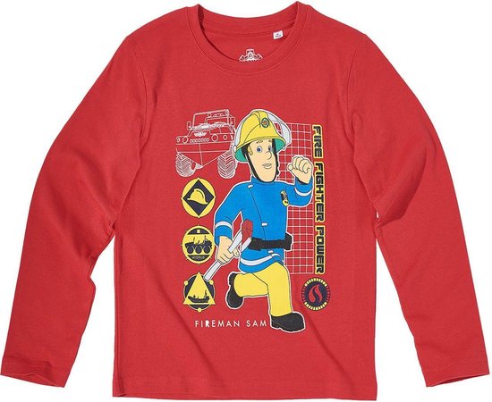 Dakloos Rationeel Chromatisch T-shirt jongens | Brandweerman Sam | rood | maat 140 | bol.com