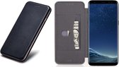 Samsung S8 Hoesje - Samsung Galaxy S8 Hoesje - Book Case Slim Wallet Zwart