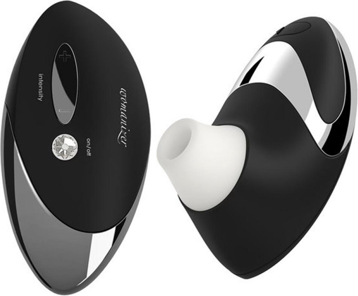 Goedkoopste Womanizer W500 Clitorale Zuigstimulator - met Swarovski - Clitoris Stimulator met 12 Zuigsnelheden - Waterdichte Zuig Vibrator - Vibrerende Seksspeeltjes voor Vrouwen - Zwart Chroom