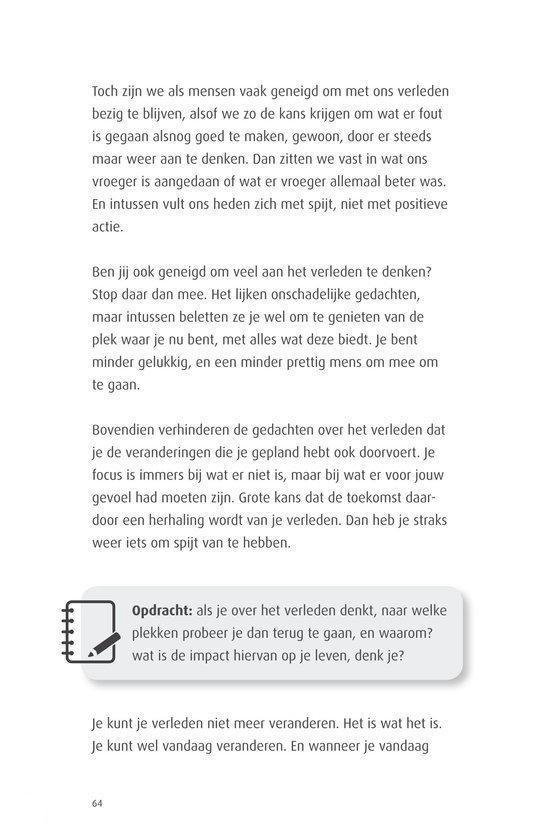 Tekst met opdrachten en vraag over verleden, heden en toekomst.