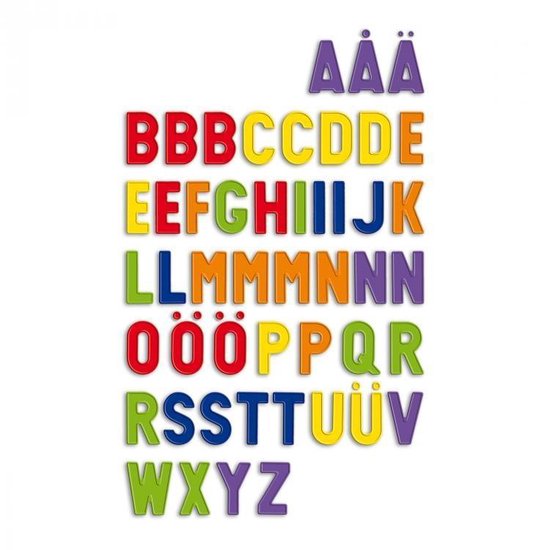 Thumbnail van een extra afbeelding van het spel Quercetti hoofdletters ABC magneten, 48st.
