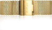 Zinzi Retro stalen mesh horlogeband goudkleurig 18mm RETBAND13